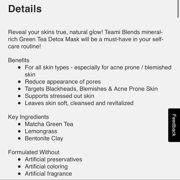 Teami Green Tea Blend Detox Mask - Picture 6 of 7